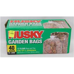 BOX OF HUSKY GARDEN BAGS - FITS 121L CONTAINERS