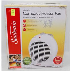 SUNBEAM 1500W COMPACT HEATER FAN