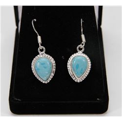 #51-CARRIBEAN LARIMAR GEMSTONE EARRING