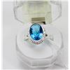 Image 1 : #76-BLUE TOPAZ GEMSTONE RING