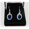 Image 1 : #79-BLUE TOPAZ GEMSTONE EARRINGS