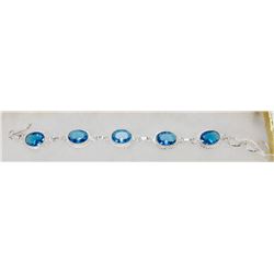 #72-BLUE TOPAZ GEMSTONE BRACELET