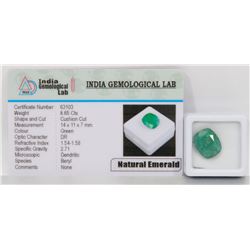 #7-NATURAL EMERALD GEMSTONE 8.65CT