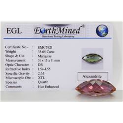 #13-ALEXANDRITE COLOR CHANGING GEMSTONE 35.65CT