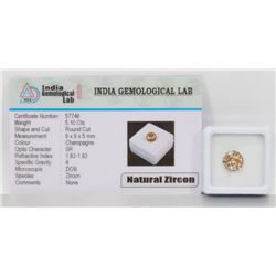 #4-NATURAL ZIRCON GEMSTONE 5.10CT