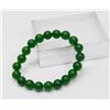 Image 1 : #35-NATURAL GREEN EMERALD BEAD BRACELET