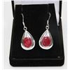 Image 1 : #56-NATURAL RED RUBY EARRINGS