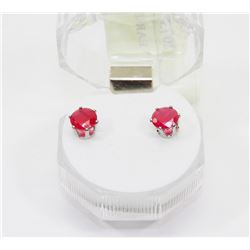 #40-RED RUBY EARRINGS