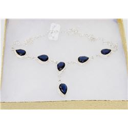 #83-TANZANITE GEMSTONE NECKLACE
