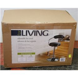 FOR LIVING CHROME FINISH ADJUSTABLE BAR STOOL