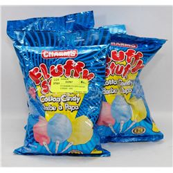 4 BAGS OF CHARMS FLUFFY STUFF COTTON CANDY - 60G