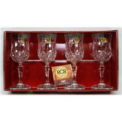 CASE OF 4 ROYAL CRYSTAL ROCK CRYSTAL GLASSES