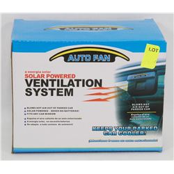 NEW AUTO FAN SOLAR POWERED VENTILATION SYSTEM