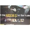 Image 2 : Framed and autographed "Drowning Pool, Let the bodies hit the floor" promotional poster, overall dim