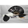 Image 1 : Two antique parasols plus vintage purse, hand painted fan and three glove stretchers including woode