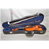 Image 1 : Japanese made child sized violin in hard case with two bows