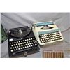 Image 3 : Vintage portable Remington typewriter in case and a Smith Corona Corsair 700 typewriter and a 1950's