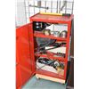 Image 2 : Mac tools side cabinet containing assorted engine tools plus spring compressor, engine stand etc.