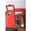 Image 1 : Three cased tool kits including Snap-on compression gauge set, cylinder hone and a Mac Tools differe