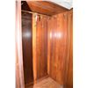 Image 2 : Antique three section mahogany wardrobe with curved right and left sides including base with single 