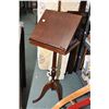 Image 2 : Mid 20th century four drawer mirrored walnut dresser and a modern single pedestal book/music stand