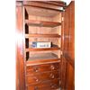 Image 2 : Large antique mahogany three section wardrobe fully fitted including middle section with pull out dr