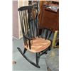 Image 1 : High back wooden rocking chair