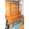 Image 1 : Antique English oak and mahogany Welsh dresser with three drawers in base and upper section containi