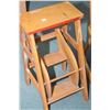 Image 2 : Spindle back rocking chair and a vintage wooden fold-over kitchen stool/step