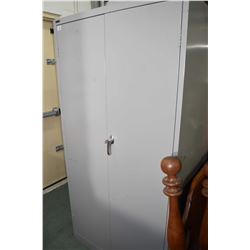 Two door metal industrial storage cabinet