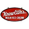 Image 1 : Knowlton's Ice Cream Double Sided Porcelain Sign