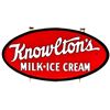 Image 2 : Knowlton's Ice Cream Double Sided Porcelain Sign
