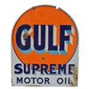 Image 2 : Gulf Supreme Motor Oil D/S Porcelain Sign