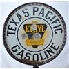 Image 3 : Texas Pacific Gasoline D/S Porcelain Lollipop Sign