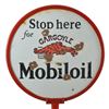 Image 3 : Gargoyle Mobil Oil D/S Porcelain Lollipop Sign