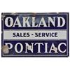 Image 1 : Oakland Pontiac Sales - Sevrvice Porclain Sign