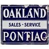 Image 2 : Oakland Pontiac Sales - Sevrvice Porclain Sign