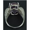 Image 3 : 18kt White Gold Kunzite & Diamond Ring