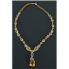 Image 1 : 18kt White Gold Citrine & Diamond Necklace