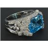 Image 1 : 18kt Blue Topaz & Diamond Ring