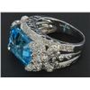 Image 2 : 18kt Blue Topaz & Diamond Ring