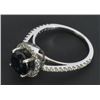 Image 1 : 14kt White Gold Garnet Ring