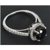 Image 2 : 14kt White Gold Garnet Ring