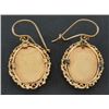 Image 2 : Pair of 14kt Gold Cameo Earrings
