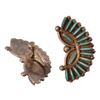 Image 2 : Zuni Turquoise Necklace, Bracelet, Earrings & Pin