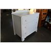 Image 1 : PAINTED WHITE THREE DRAWER DRESSER