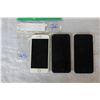 Image 2 : LOT OF 3 APPLE IPHONE 6, SPACE GREY AND SILVER, BUYER BEWARE, ITEMS MAY BE FOR PARTS OR REPAIR