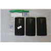 Image 2 : LOT OF 3 LG G4 ANDROID SMARTPHONES, LEATHER BACK, BUYER BEWARE, ITEMS MAY BE FOR PARTS OR REPAIR