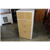 Image 1 : FIVE DRAWER MAPLE AND WHITE HIGHBOY DRESSER