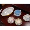 Image 1 : THREE CHINA CUPS AND SAUCERS AND THREE PIECES OF PYREX